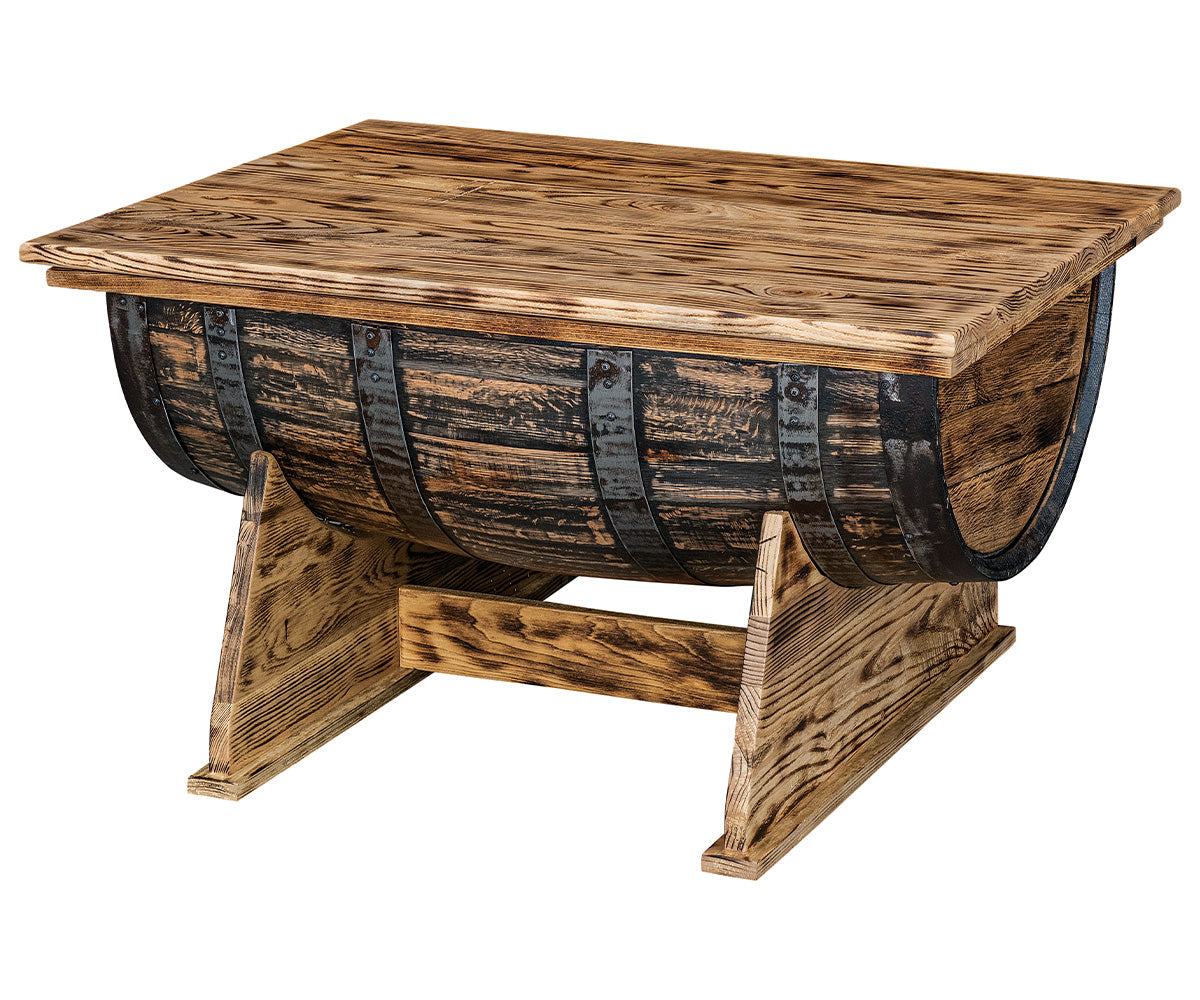 Stillhouse - Amish Handcrafted Whiskey Barrel Coffee Table with Lift-Top