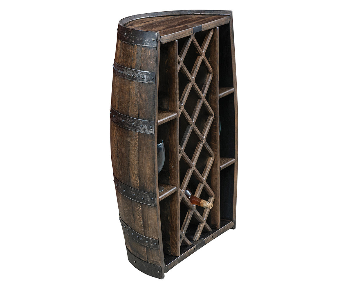 The Cellar - Amish Handcrafted Whiskey Barrel Wine Rack