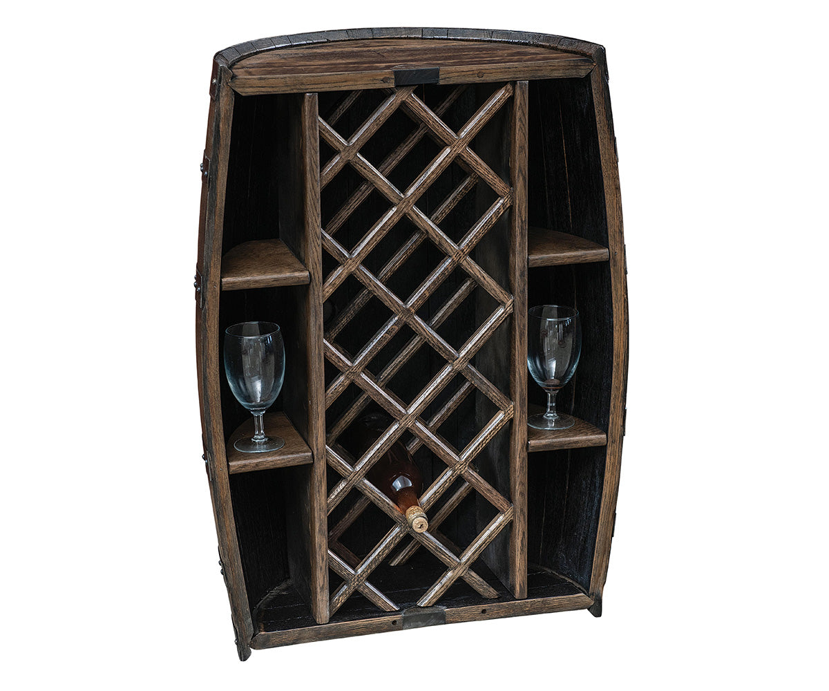 The Cellar - Amish Handcrafted Whiskey Barrel Wine Rack