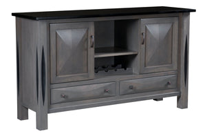 Ravena - Amish Solid Wood Buffet with Wine Rack