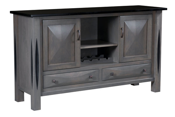 Ravena - Amish Solid Wood Buffet with Wine Rack