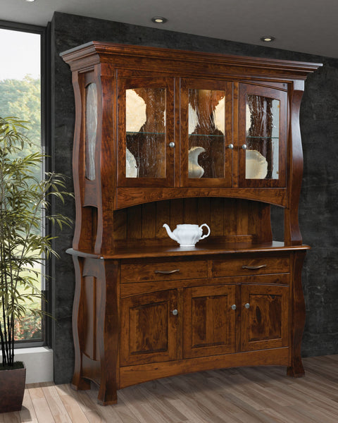 Reno- Amish Solid Wood 3 Door Dining Hutch