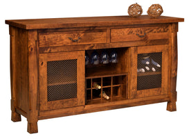 Rock Island - Amish Handcrafted Sideboard With Wine Rack