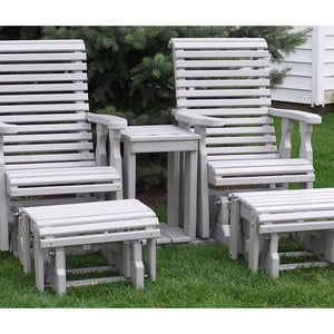 Rollback  - Poly Outdoor Personal Glider Settee With Ottoman