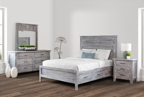 Manor - Solid Wood Panel Bed w/ Optional Underbed Storage