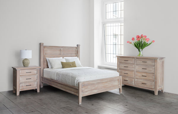 Manor - Solid Wood Panel Bed w/ Optional Underbed Storage