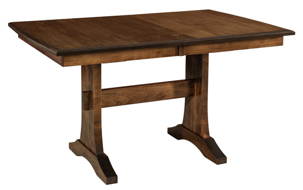 Sadie Trestle - Handcrafted Solid Top or Extension Dining Table