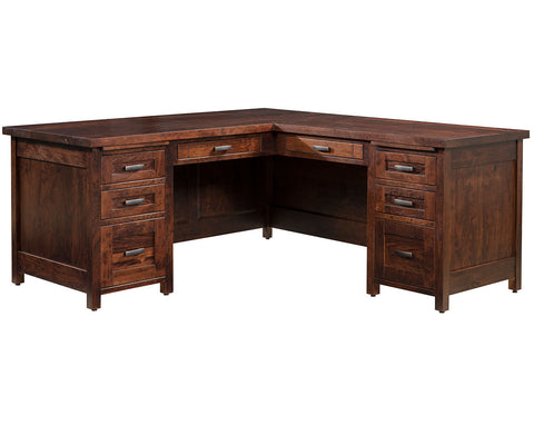 Sante Fe- Amish Handcrafted L Shape Desk