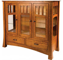Arlington - Amish Handcrafted Display Buffet Cabinet
