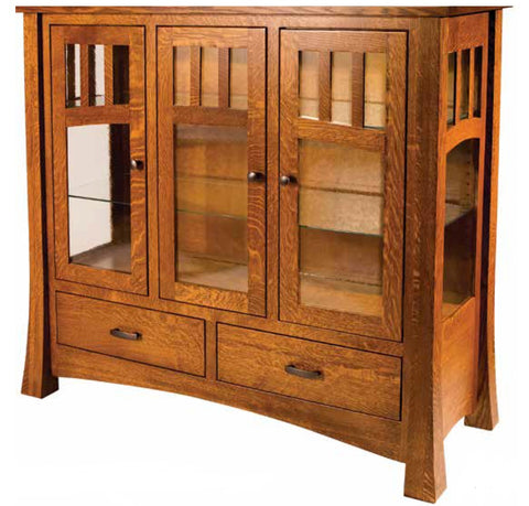 Arlington - Amish Handcrafted Display Buffet Cabinet