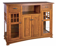Ethan- Amish Solid Wood Display Buffet Cabinet