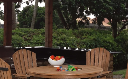 Balcony - Poly Outdoor Table w/ Optional Built In Ice Bowl