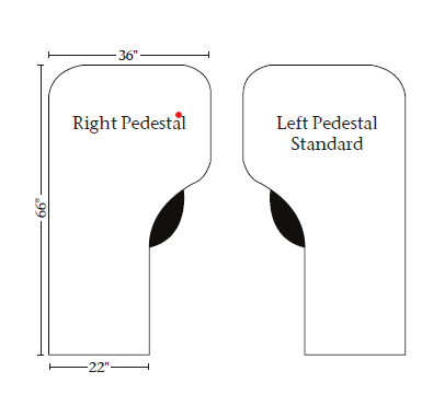 Belmont- Amish Hardwood Pedestal Desk