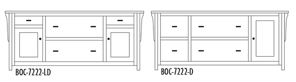 Boston - Amish Handcrafted Credenza With File Drawer