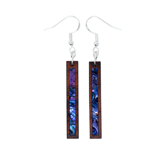 Rectangle Earrings Cocobolo
