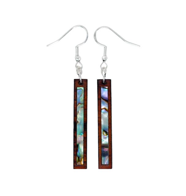 Rectangle Earrings Cocobolo
