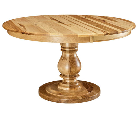 Sedona Pedestal - Handcrafted Solid Top or Extension Dining Table