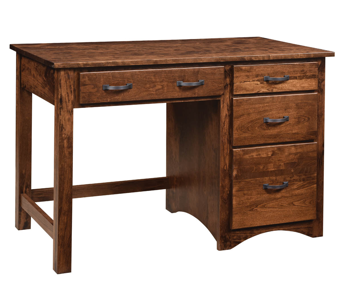 Shaker - Amish Handcrafted Single Pedestal Desk With Optional Hutch