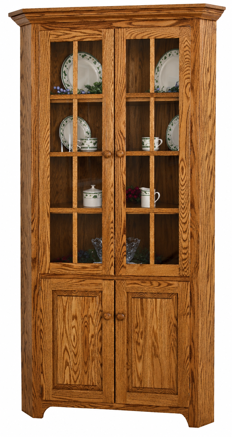 Shaker - Amish Solid Wood Corner Cabinet