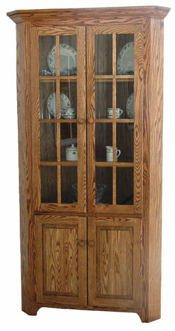 Shaker - Amish Solid Wood Corner Cabinet