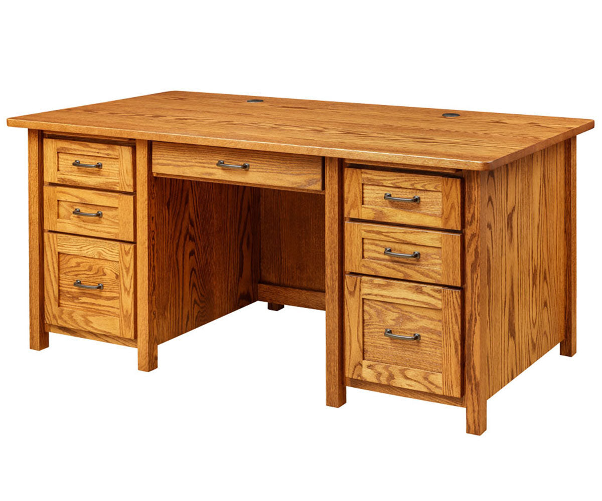 Shelton - Amish Hardwood Executive Desk