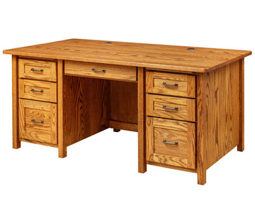 Shelton - Amish Hardwood Executive Desk