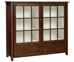 Shelton - Amish Hardwood Large Bookcase With Glass Doors