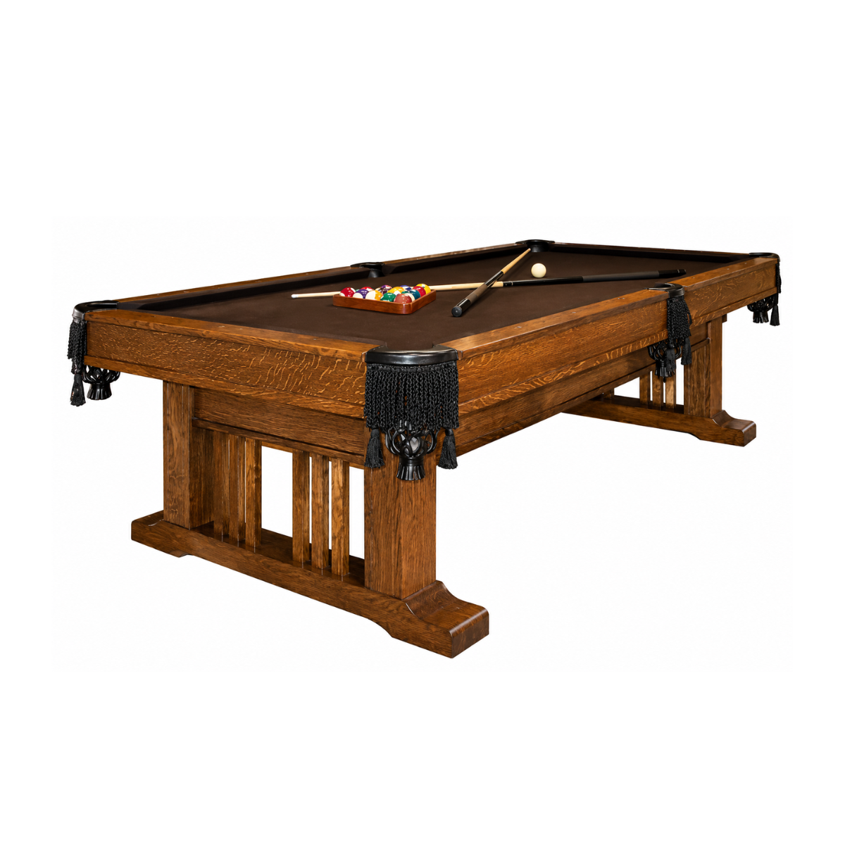 Signature Mission - Amish Handcrafted Pool Game Table