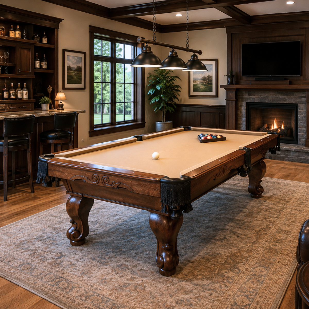 Caldwell - Amish Handcrafted Pool Game Table