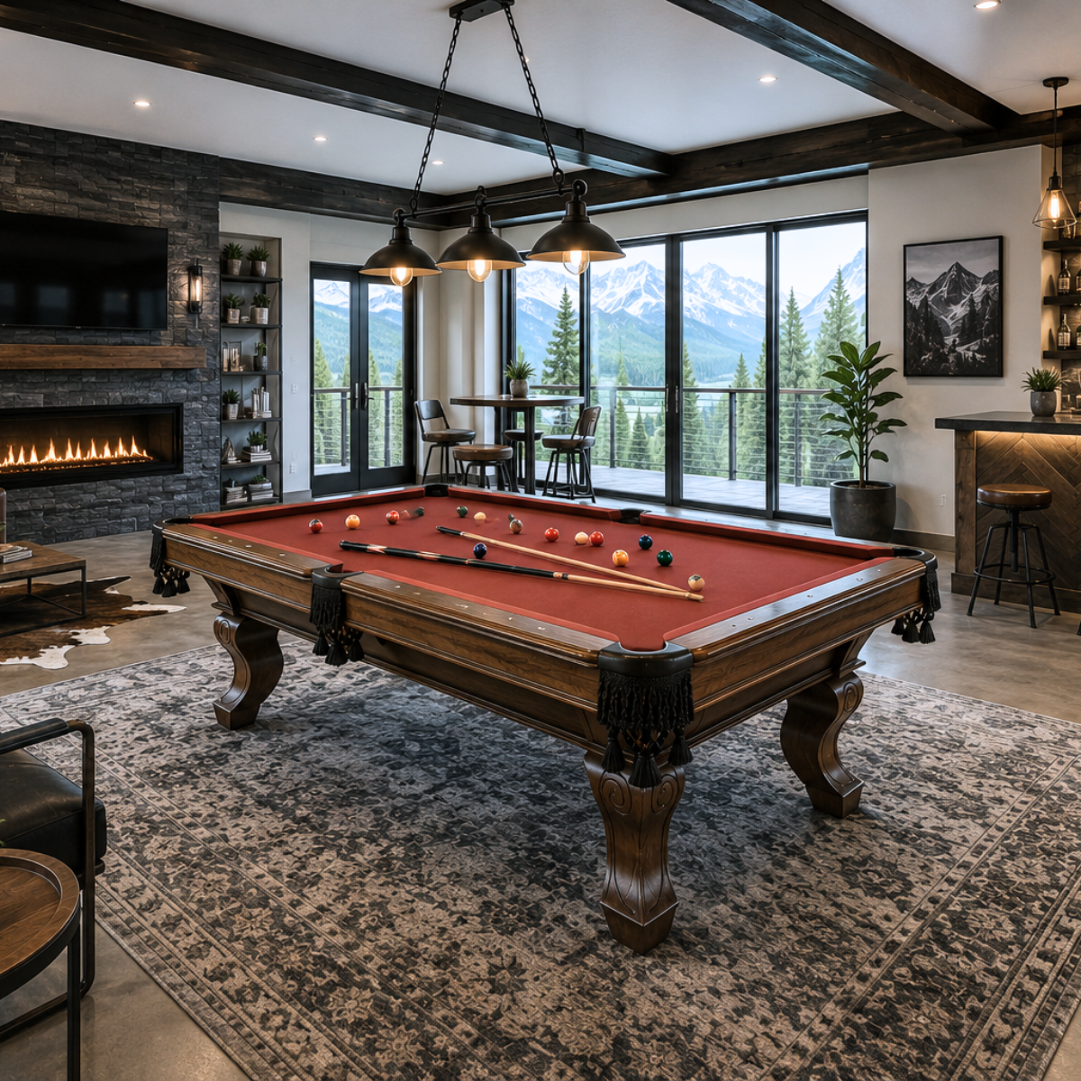 The Corona - Amish Handcrafted Pool Game Table