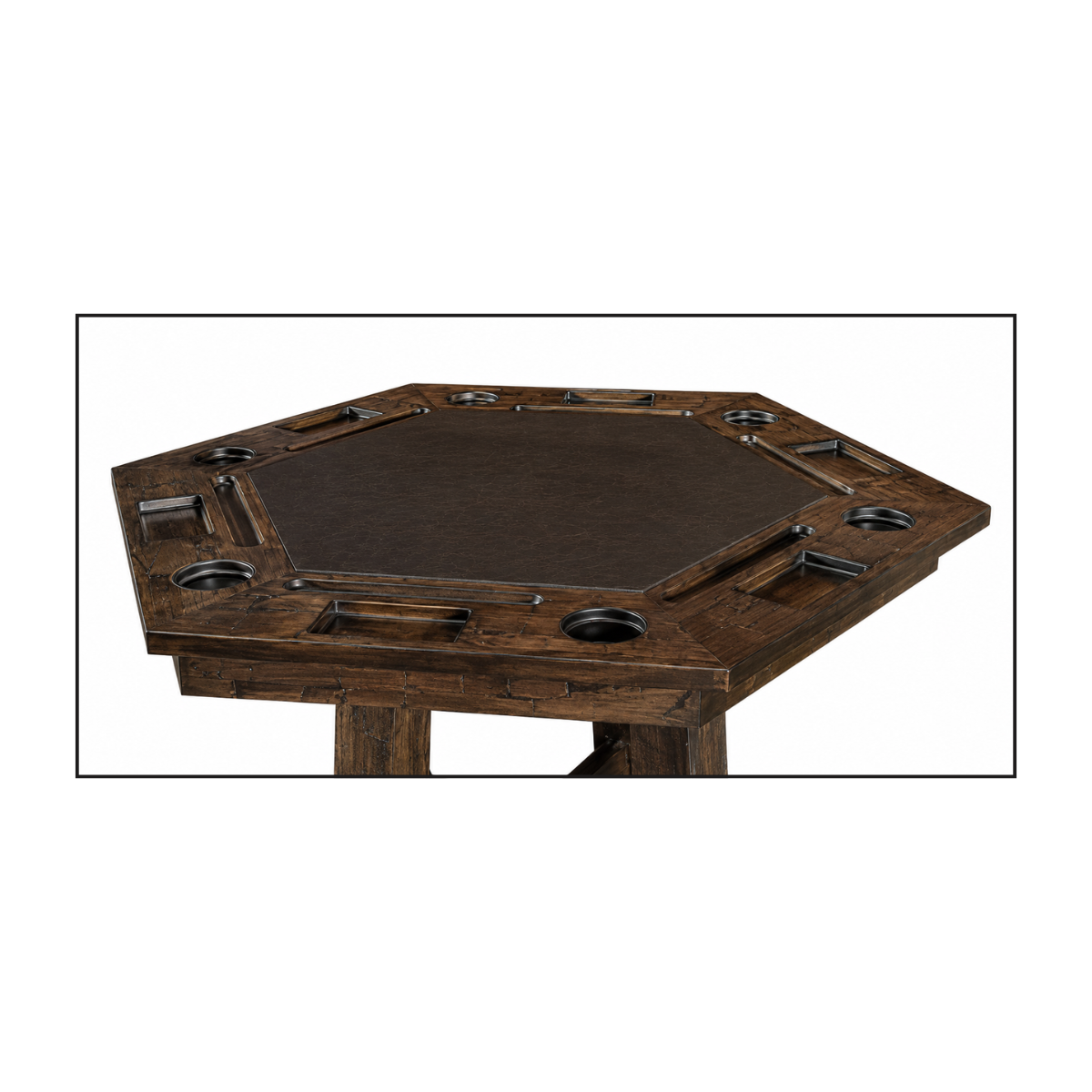 Carson - Amish Handcrafted Six-Sided Flip Top Poker Table