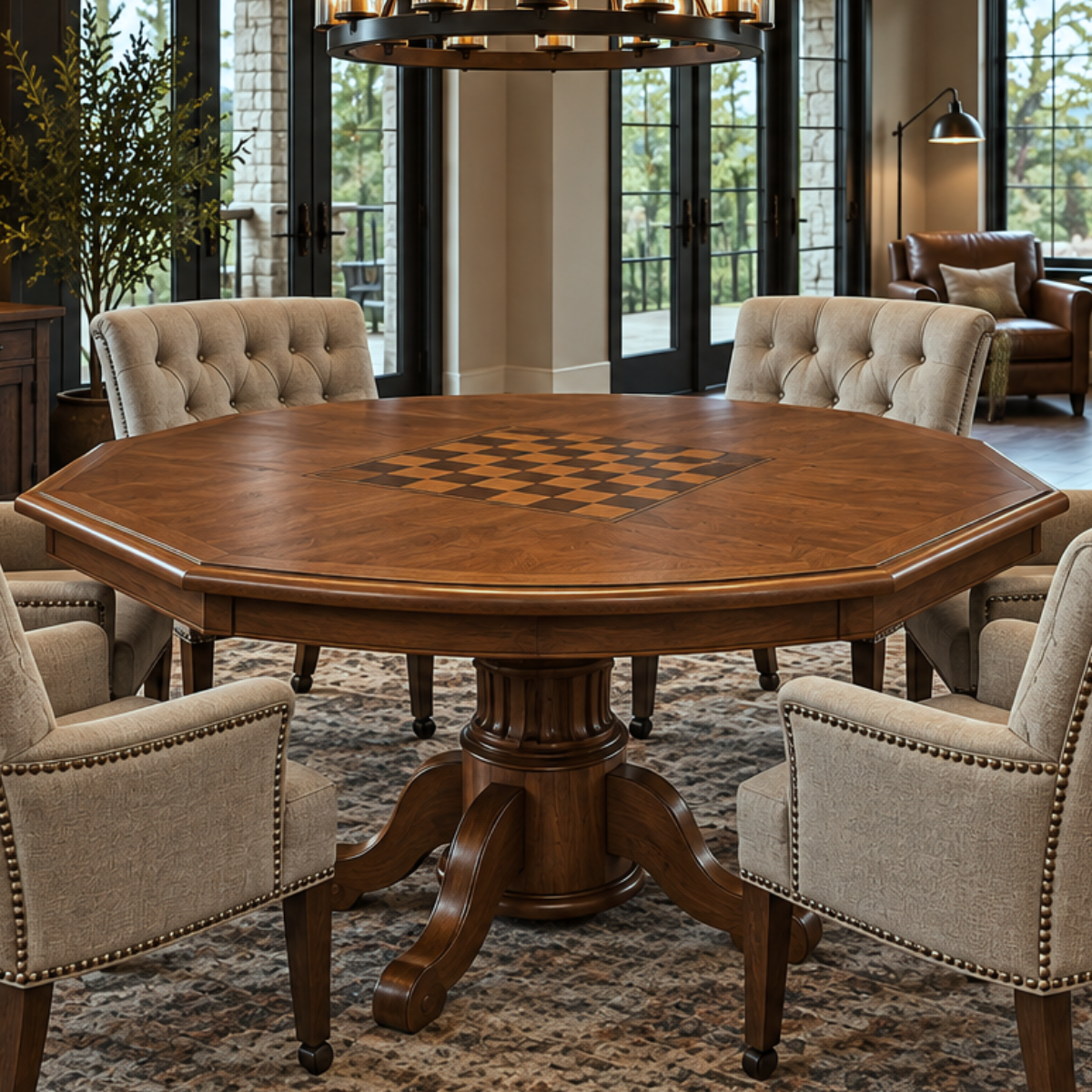 Hamilton - Amish Handcrafted Flip Top Poker Table
