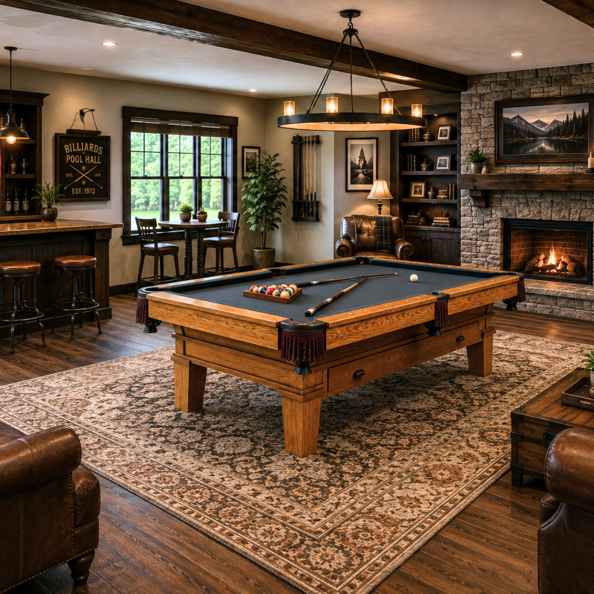 Monroe - Amish Handcrafted Pool Game Table