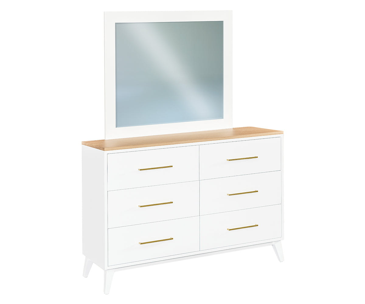 Sofi - Amish Handcrafted 6 Drawer Dresser W/ Optional Mirror