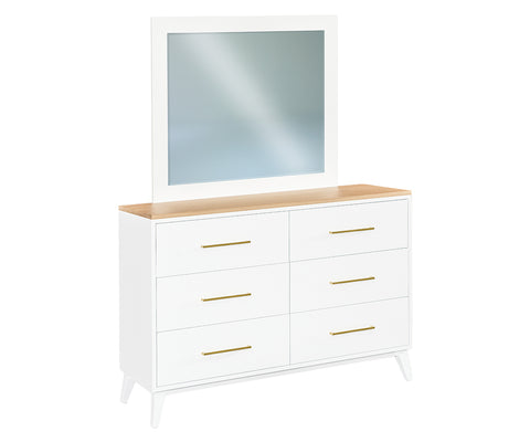 Sofi - Amish Handcrafted 6 Drawer Dresser W/ Optional Mirror