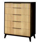 Sofi - Amish Handcrafted 5 Fluted Drawer Chest Dresser