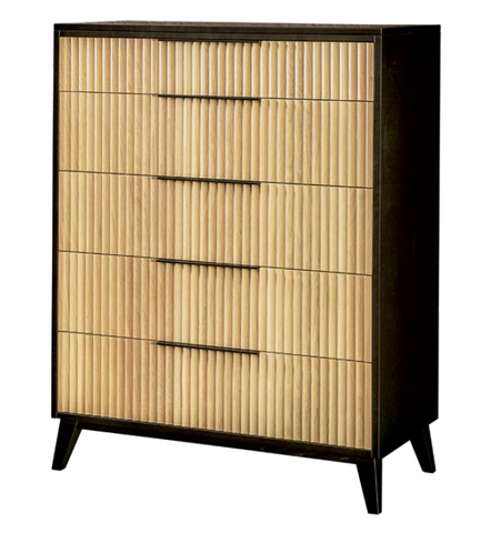 Sofi - Amish Handcrafted 5 Fluted Drawer Chest Dresser