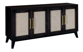 Sofi - Amish Handcrafted TV Cabinet With Caning Doors