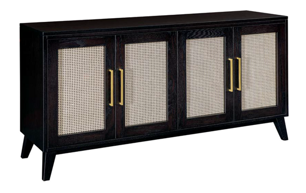 Sofi - Amish Handcrafted TV Cabinet With Caning Doors