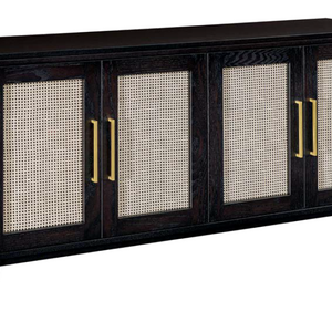 Sofi - Amish Handcrafted TV Cabinet With Caning Doors
