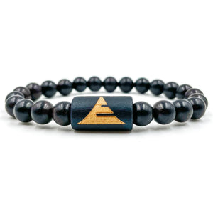 Solid - Ebony Blackwood Mala Beaded Bracelet