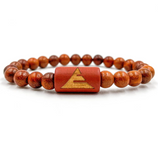 Solid - Red Rosewood Mala Beaded Bracelet