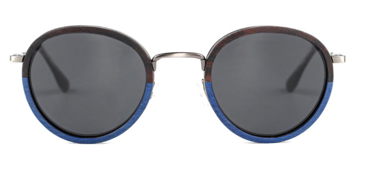 Steve / Metal x Wood Sunglasses / Two Tone / Polarized Lenses