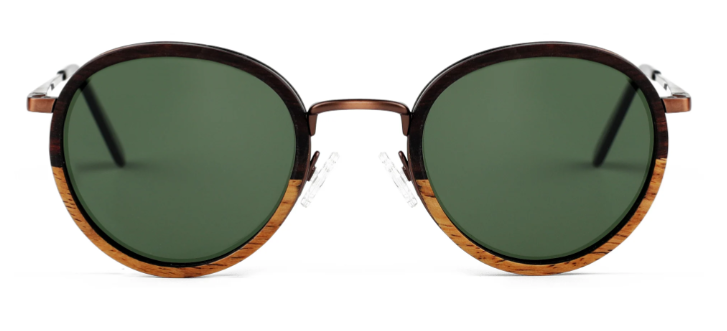 Steve / Metal x Wood Sunglasses / Two Tone / Polarized Lenses