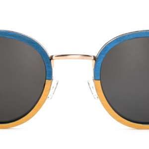 Steve / Metal x Wood Sunglasses / Two Tone / Polarized Lenses