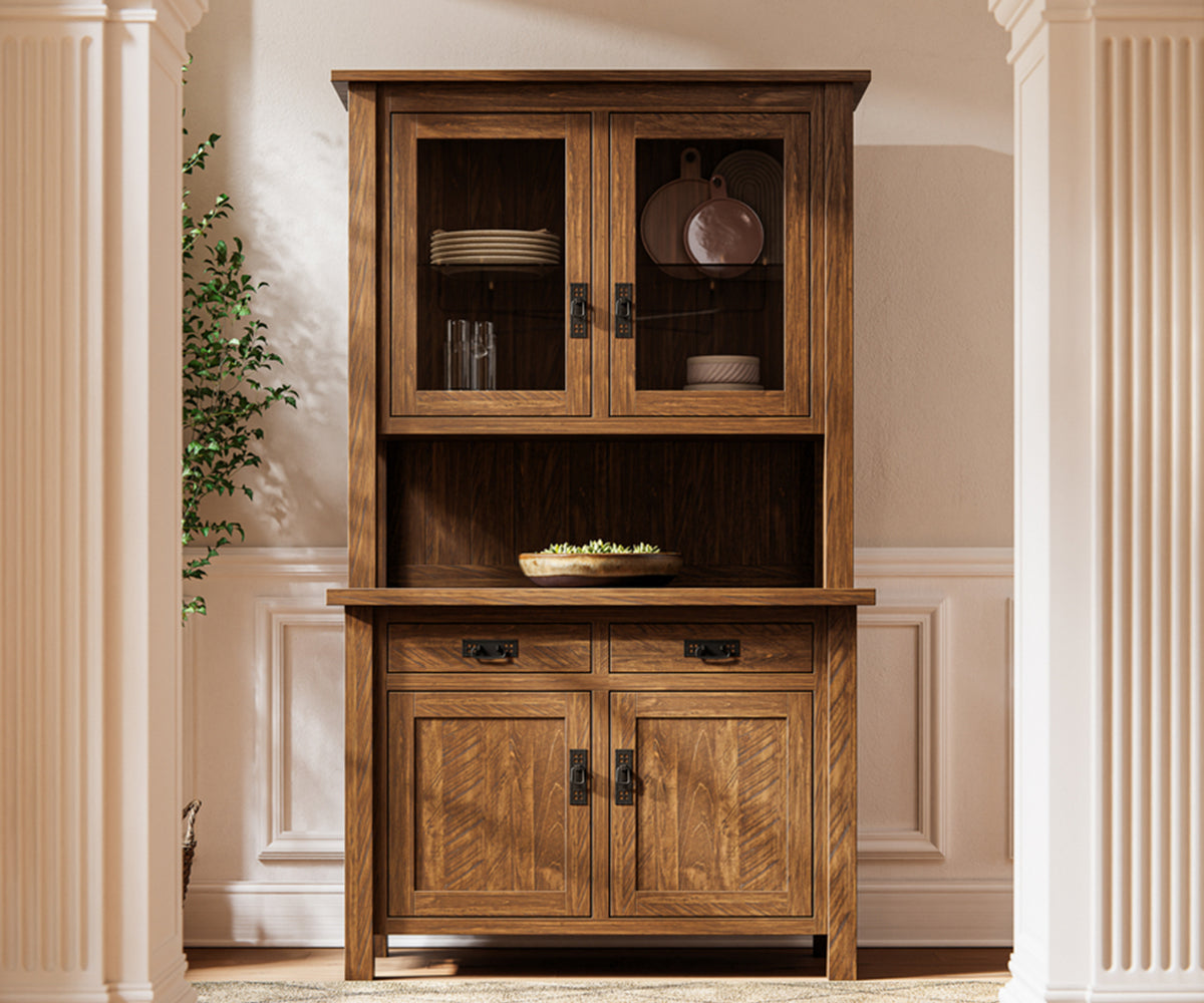 Regent - Amish Handcrafted 2-Door Dining Hutch - Room Scene