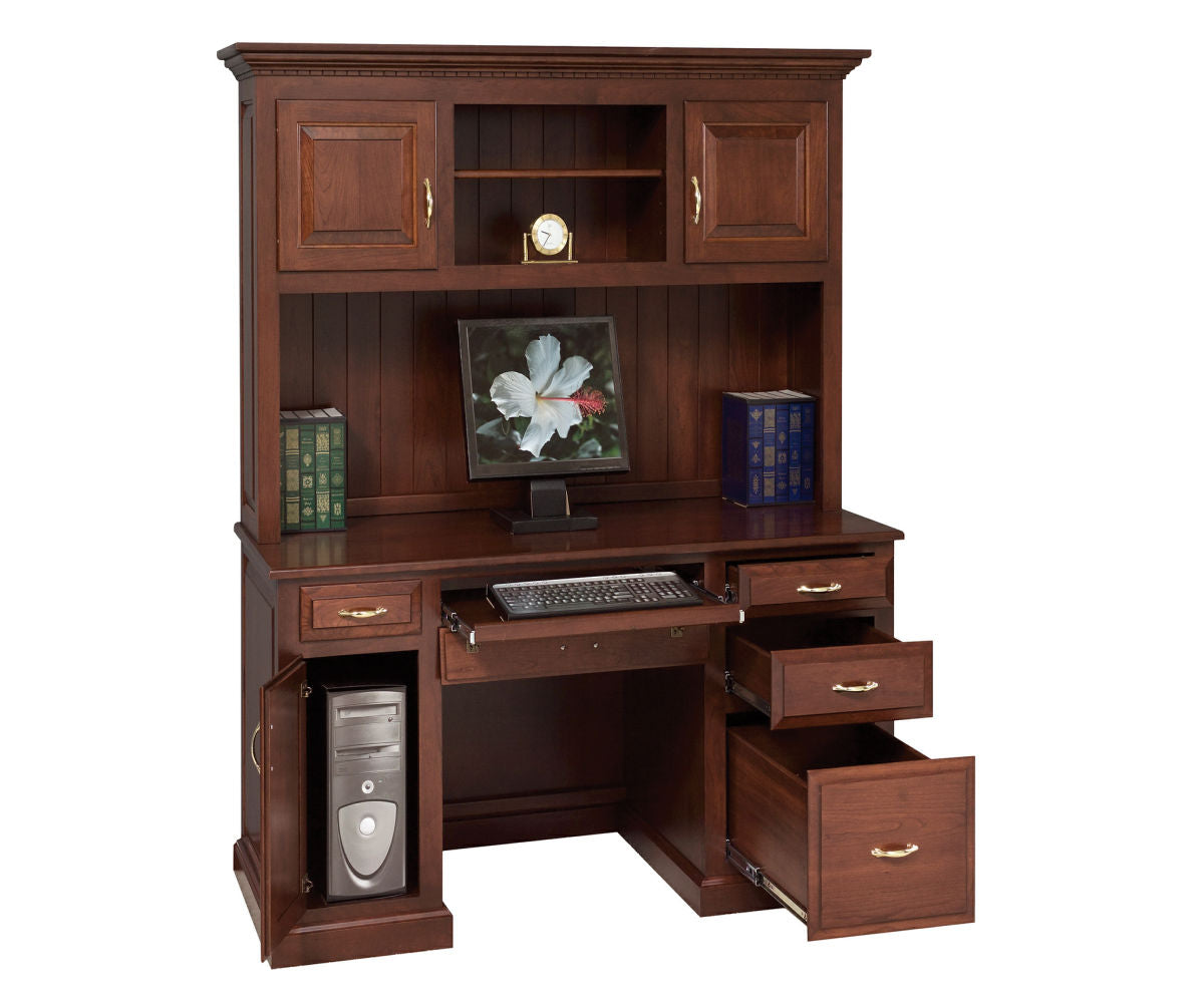 Traditional - Amish Hardwood Computer Desk - The Wood Reserve