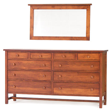 Generations - Hardwood Amish Triple Dresser with Optional Mirror