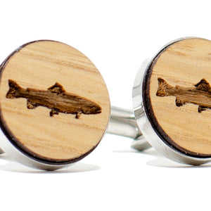 Trout Cufflinks - Whiskey Barrel