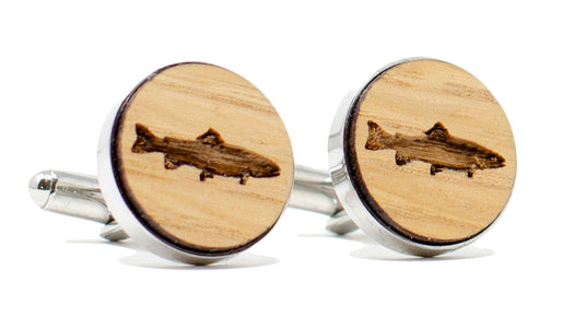 Trout Cufflinks - Whiskey Barrel